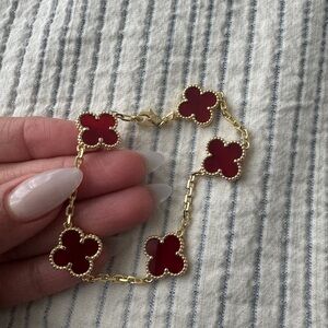 VCA Red Clover Motif Style Bracelet